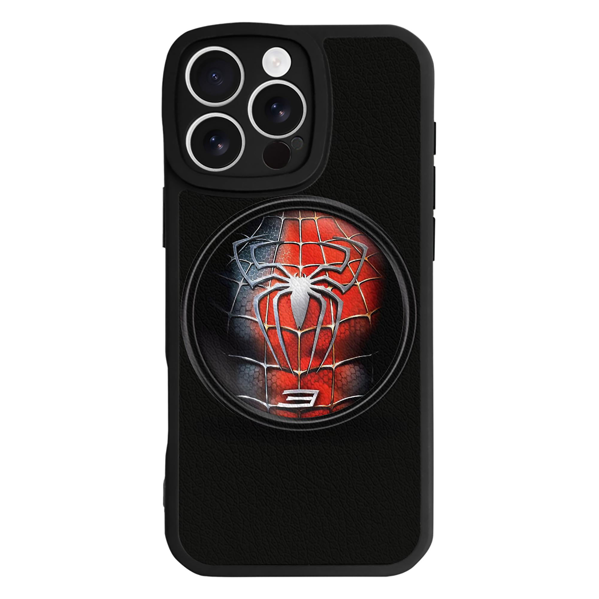 （画像用） Spider Man スパイダーマン 【iPhone 16シリーズ対応】シリコンスマホケース（レザー調） 材質：シリコン